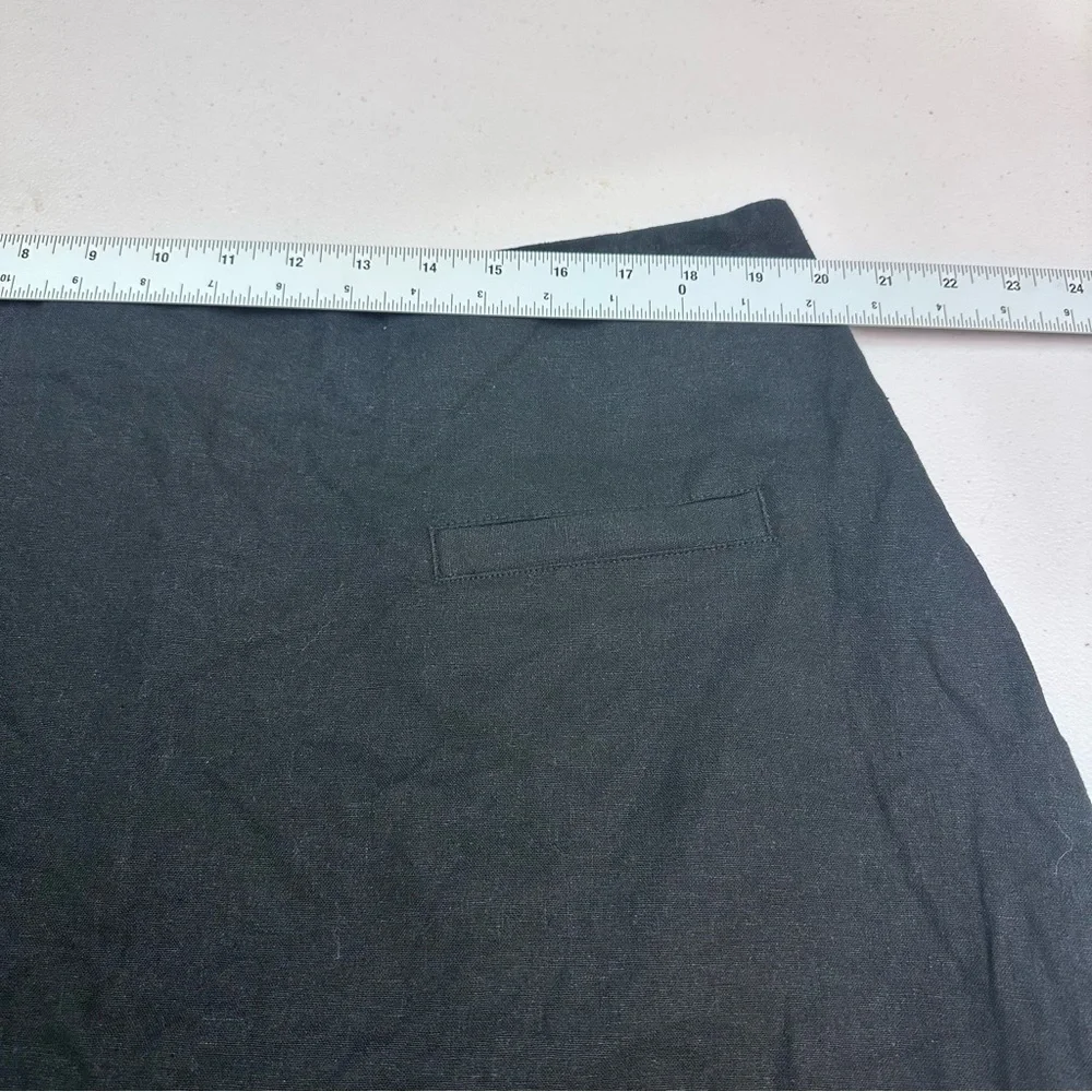 Elegant Black Women's‎ Linen Blend Skirt